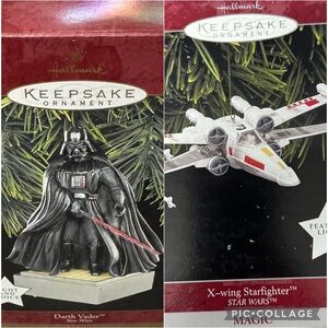 Hallmark Keepsake Ornaments - Star Wars Darth Vader and X-wing Starfighter